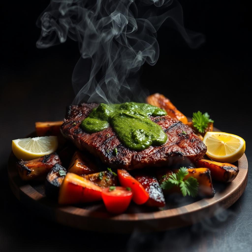 Grillade fumée chimichurri